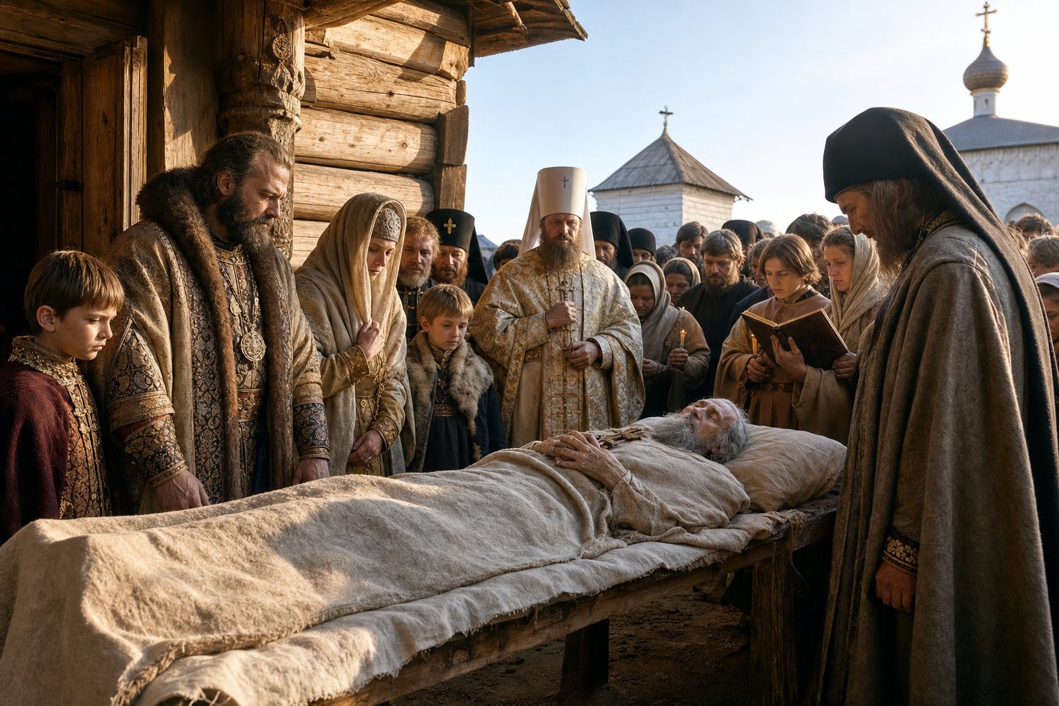 Photorealistic depiction, Portrait of the holy and righteous Vasily the Blessed, miracle worker of Moscow, Orthodox calendar, 2026-08-15, other
